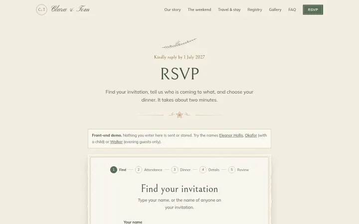 Juniper: RSVP: find your invitation