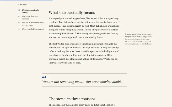 Longhand: Essay with sidenotes in the margin