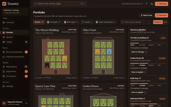 Tenantry: Portfolio as SVG building elevations